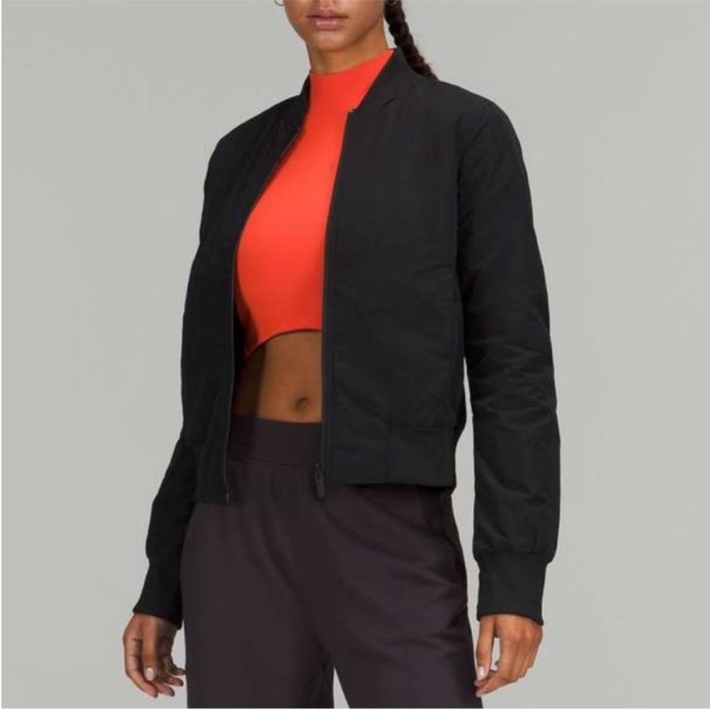 Lululemon Non-Stop Bomber Jacket Black Sz 10